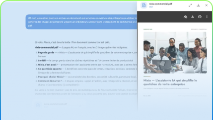 Nixia prépare une réponse et vous accompagne dans votre travail.